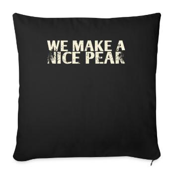 Nous faisons un beau design de mariage de poire pour - Housse de coussin décorative 45 x 45 cm - noir - Devant