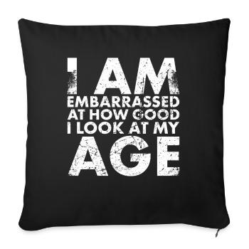I'm embarrassed at how well I use my for grow - Sofa pillowcase 17,3'' x 17,3'' (45 x 45 cm) - black - Front