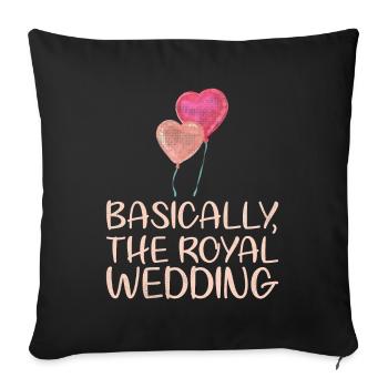 Basically the design for the royal - Sofa pillowcase 17,3'' x 17,3'' (45 x 45 cm) - black - Front