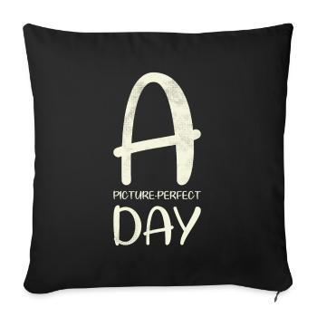 Ein Perfektes Tag-ehe-design Für Die Braut - Sofakissenbezug 45 x 45 cm - Schwarz - Vorne