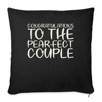 Congratulations To The Pear-fect For The - Sofa pillowcase 17,3'' x 17,3'' (45 x 45 cm) - black - Front