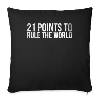 21 points pour faire le monde pour les joueurs de badminton - Housse de coussin décorative 45 x 45 cm - noir - Devant