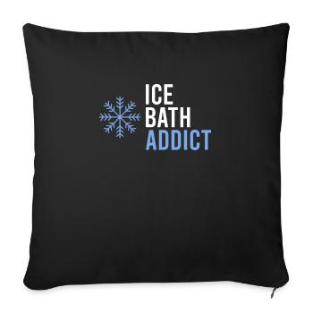 Bain de glace Sain Froid Natation Froid - Housse de coussin décorative 45 x 45 cm - noir - Devant