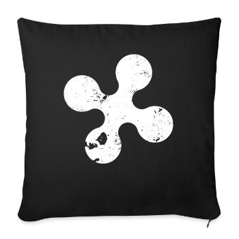 Croix de Lombardie - Housse de coussin décorative 45 x 45 cm - noir - Devant