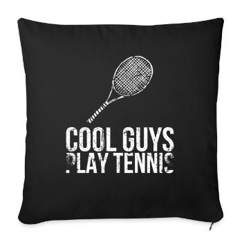 Cool Guys Play Tennis Design For Tennis Fans - Sofa pillowcase 17,3'' x 17,3'' (45 x 45 cm) - black - Front