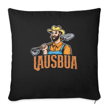 Lausbua - Sofakissenbezug 45 x 45 cm - Schwarz - Vorne