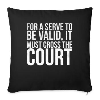 For a surcharge to be valid, it must be crossed - Sofa pillowcase 17,3'' x 17,3'' (45 x 45 cm) - black - Front