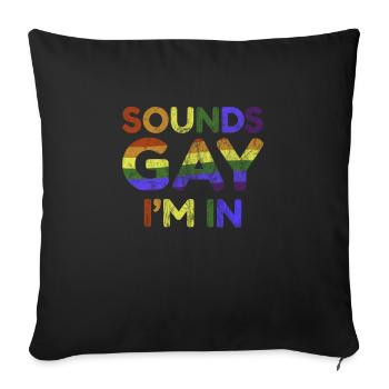 Lgbt Lesbian Rainbow Flag Bisexual Queer - Sofa pillowcase 17,3'' x 17,3'' (45 x 45 cm) - black - Front