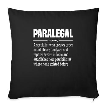Avocat parajuriste - Housse de coussin décorative 45 x 45 cm - noir - Devant