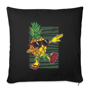 Dabbing Pineapple Sunglasses Design For The - Sofa pillowcase 17,3'' x 17,3'' (45 x 45 cm) - black - Front