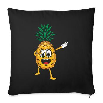 Dabbing pineapple design For beach lovers - Sofa pillowcase 17,3'' x 17,3'' (45 x 45 cm) - black - Front