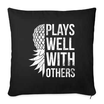 Plays well with other designs for beach lovers - Sofa pillowcase 17,3'' x 17,3'' (45 x 45 cm) - black - Front