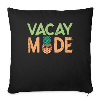 Vacay Fashion Pineapple Design For Beach Lovers - Sofa pillowcase 17,3'' x 17,3'' (45 x 45 cm) - black - Front