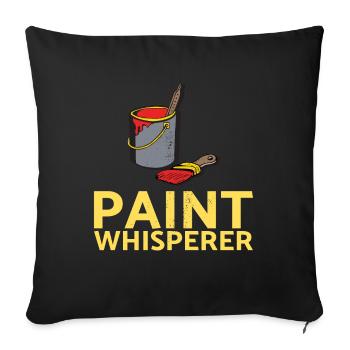 Paint Whisperer Decorator Design pour les peintres - Housse de coussin décorative 45 x 45 cm - noir - Devant