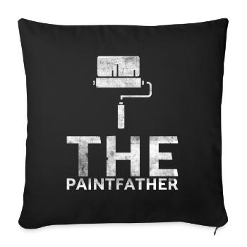 Le paintfather Decorator Design pour les peintres - Housse de coussin décorative 45 x 45 cm - noir - Devant