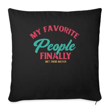 My favorite people have finally settled for the - Sofa pillowcase 17,3'' x 17,3'' (45 x 45 cm) - black - Front