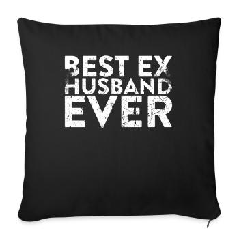 Meilleur ex-mari de tous les temps pour le divorce - Housse de coussin décorative 45 x 45 cm - noir - Devant