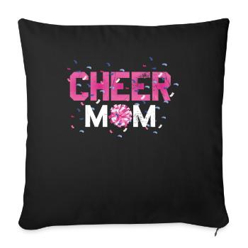 Cheer Mom Design For Cheerleaders Cheer - Sofa pillowcase 17,3'' x 17,3'' (45 x 45 cm) - black - Front