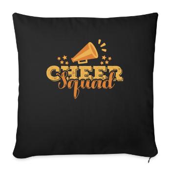 Cheer Squad Design for Cheerleader Cheer Girls - Sofa pillowcase 17,3'' x 17,3'' (45 x 45 cm) - black - Front