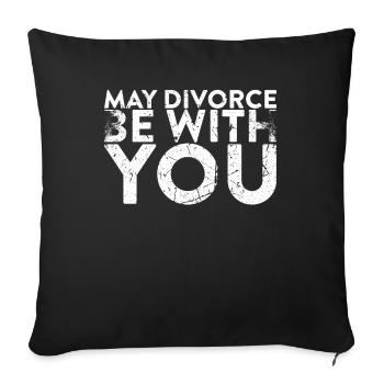 Que le divorce avec vous pour le divorce - Housse de coussin décorative 45 x 45 cm - noir - Devant