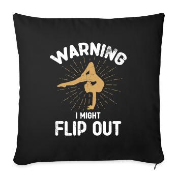 Warning: I could use the design for cheerleaders - Sofa pillowcase 17,3'' x 17,3'' (45 x 45 cm) - black - Front