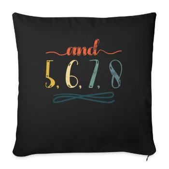 and 5, 6, 7, 8 Design for Cheerleader Cheer Girls - Sofa pillowcase 17,3'' x 17,3'' (45 x 45 cm) - black - Front