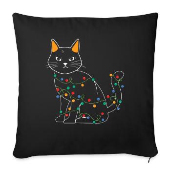 Cadeaux de Noël Noël - Housse de coussin décorative 45 x 45 cm - noir - Devant