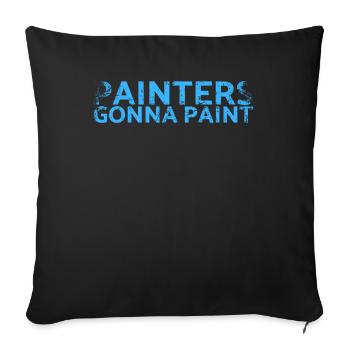 Devenir peintre Design de peinture pour peintres - Housse de coussin décorative 45 x 45 cm - noir - Devant