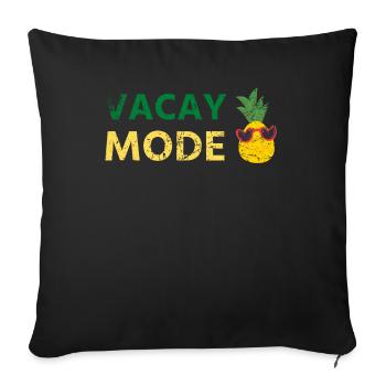 Vacay Fashion Pineapple Design for Beach Lovers - Sofa pillowcase 17,3'' x 17,3'' (45 x 45 cm) - black - Front