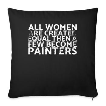 Toutes les femmes sont créées égales en tant que couple - Housse de coussin décorative 45 x 45 cm - noir - Devant