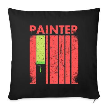 Painter-decorator-design For painter-artists - Sofa pillowcase 17,3'' x 17,3'' (45 x 45 cm) - black - Front
