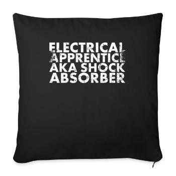 Electric apprentice aka shock for lineman and - Sofa pillowcase 17,3'' x 17,3'' (45 x 45 cm) - black - Front