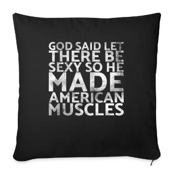 Dieu a dit, que ce soit sexy, alors il a fait pour - Housse de coussin décorative 45 x 45 cm - noir - Devant