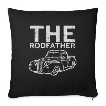 Le design Rodfather pour les fans de voitures classiques - Housse de coussin décorative 45 x 45 cm - noir - Devant