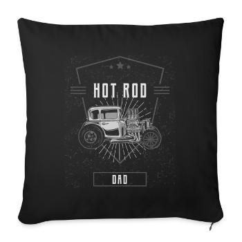 Hot Rod Dad Design for classic car fans - Sofa pillowcase 17,3'' x 17,3'' (45 x 45 cm) - black - Front