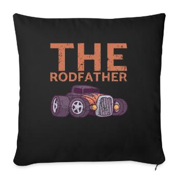Le design Rodfather pour les fans de voitures classiques - Housse de coussin décorative 45 x 45 cm - noir - Devant