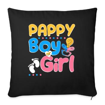 Pink or Blue Pappy Loves You Best Dad Ever - Sofa pillowcase 17,3'' x 17,3'' (45 x 45 cm) - black - Front