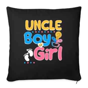Pink or Blue Uncle Loves You Best Uncle Ever - Sofakissenbezug 45 x 45 cm - Schwarz - Vorne