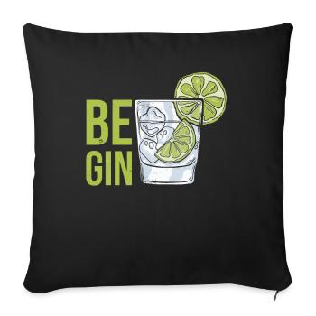 Be Begin - Sofa pillowcase 17,3'' x 17,3'' (45 x 45 cm) - black - Front