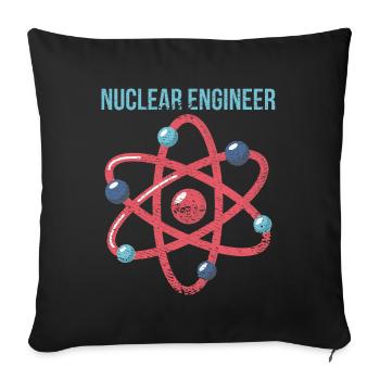 Ingénieur nucléaire - Housse de coussin décorative 45 x 45 cm - noir - Devant