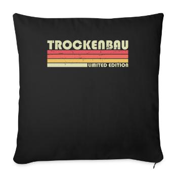 Cloison sèche - Housse de coussin décorative 45 x 45 cm - noir - Devant