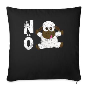 Statement Nö keine Lust Kein Bock - Sofakissenbezug 45 x 45 cm - Schwarz - Vorne