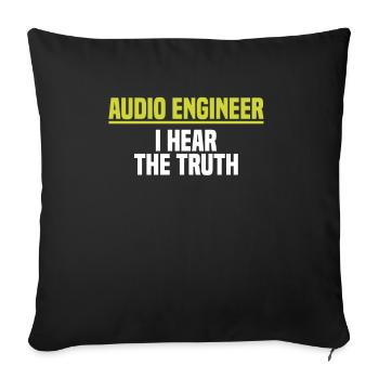 Ingénieur du son Technicien du son Musique - Housse de coussin décorative 45 x 45 cm - noir - Devant