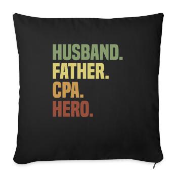 Cpa Accounting Exam Tax - Sofa pillowcase 17,3'' x 17,3'' (45 x 45 cm) - black - Front