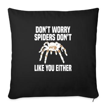 Tarantula Pet Arachnid - Sofa pillowcase 17,3'' x 17,3'' (45 x 45 cm) - black - Front