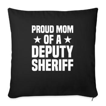 Shérif adjoint Police Law Officer Guard - Housse de coussin décorative 45 x 45 cm - noir - Devant