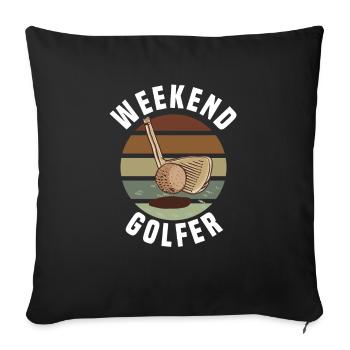 Golf Cart Balls Sport - Sofa pillowcase 17,3'' x 17,3'' (45 x 45 cm) - black - Front