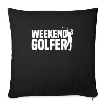 Golf Golf Cart Balls Sport - Sofa pillowcase 17,3'' x 17,3'' (45 x 45 cm) - black - Front