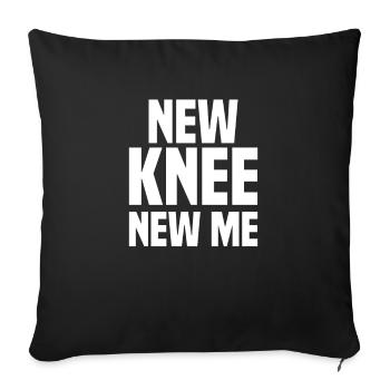 New knee - Sofa pillowcase 17,3'' x 17,3'' (45 x 45 cm) - black - Front