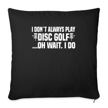 Disc Golf Frisbee Golf - Sofa pillowcase 17,3'' x 17,3'' (45 x 45 cm) - black - Front